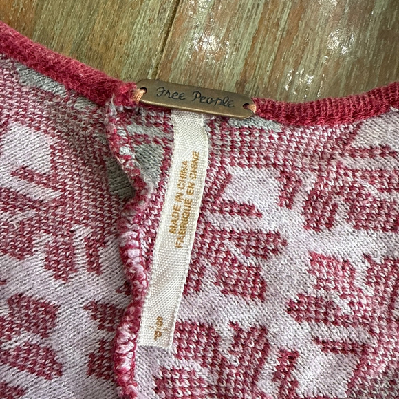 Free People Rose Damask Jacquard Babydoll Mini Dress size Small Gray Pink - Picture 7 of 12